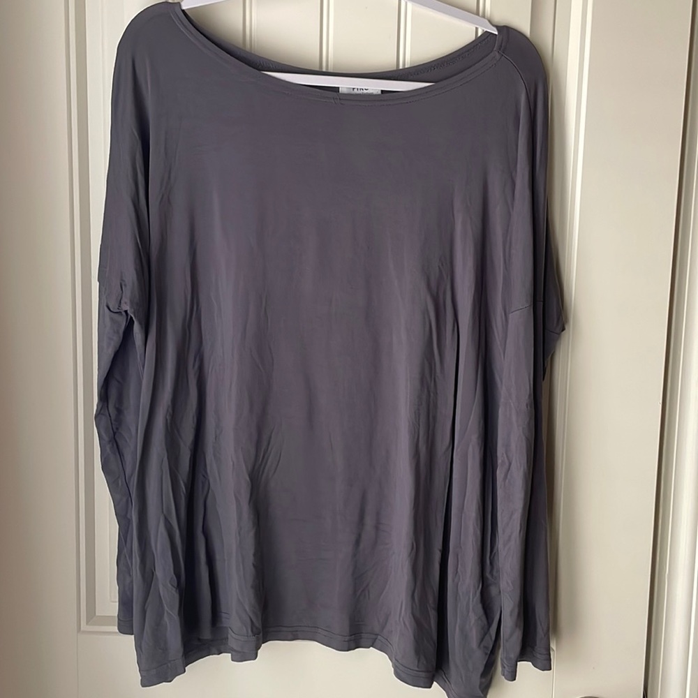 Purple long sleeve Piko top